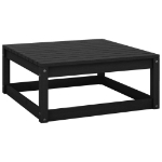 Poggiapiedi da Giardino 42x35x45 cm Legno Massello di Pino Nero