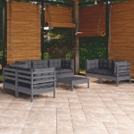 Set Divani da Giardino 8 pz con Cuscini Legno di Pino