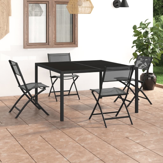 Set da Pranzo da Giardino 5 pz in Acciaio