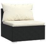 Set Divani da Giardino 2 pz con Cuscini in Polyrattan Nero