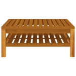 Set Divani da Giardino 7 pz con Cuscini Crema in Legno Acacia