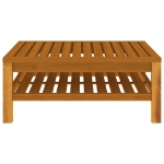 Set Divani da Giardino 6 pz con Cuscini Crema in Legno Acacia