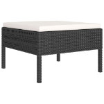 Set Divani da Giardino 12 pz con Cuscini in Polyrattan Nero