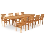 Set da Pranzo 9 pz in Legno Massello di Teak