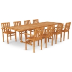 Set da Pranzo 9 pz in Legno Massello di Teak