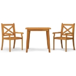 Set Mobili da Pranzo per Giardino 3 pz Legno Massello di Acacia