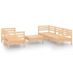 Set Divani da Giardino 6 pz in Legno Massello di Pino