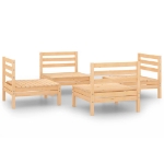 Set Divani da Giardino 4 pz in Legno Massello di Pino