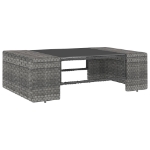 Set Divani da Giardino 7 pz in Polyrattan Grigio