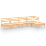 Set Divani da Giardino 5 pz in Legno Massello di Pino