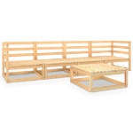 Set Divani da Giardino 5 pz in Legno Massello di Pino