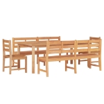 Set da Pranzo per Giardino 5 pz in Legno Massello di Teak