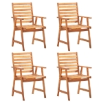 Set Mobili da Pranzo per Giardino 5 pz Legno Massello di Acacia