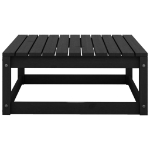 Poggiapiedi da Giardino 42x35x45 cm Legno Massello di Pino Nero