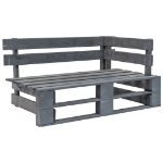 Set Divani a Pallet e Cuscini 6 pz in Pino Impregnato Grigio