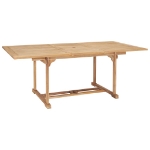 Set da Pranzo per Esterni 7 pz 150-200x100x75 cm Teak Massello