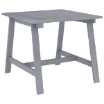 Set da Pranzo da Giardino 3 pz Legno Massello di Acacia Grigio