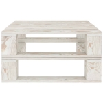 Set Salotto da Giardino 5 pz su Pallet in Legno Bianco