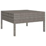 Set Divani da Giardino 5 pz con Cuscini in Polyrattan Grigio