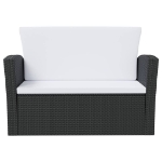 Set Divani da Giardino 8 pz con Cuscini in Polyrattan Nero