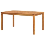 Set da Pranzo per Esterni con Cuscini in Legno Massello Acacia