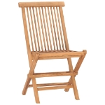 Set da Pranzo Giardino Pieghevole 3 pz Cuscino Massello di Teak