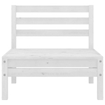 Set Divani da Giardino 13 pz Bianco in Legno Massello di Pino