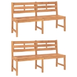 Set da Pranzo per Giardino 5 pz in Legno Massello di Teak