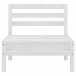 Set Divani da Giardino 5 pz Bianco in Legno Massello di Pino