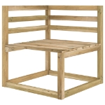 Set Divani da Giardino 7 pz in Legno di Pino Impregnato Verde