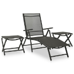 Set per Divani da Giardino 9 pz Nero e Antracite