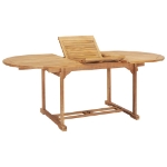 Set da Pranzo per Esterni 7 pz 150-200x100x75 cm Teak Massello