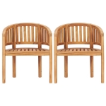 Set Salotto da Giardino 5 pz Design Curvo in Massello di Teak