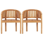 Set Salotto da Giardino 4 pz Design Curvo in Massello di Teak