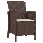 Set Divani da Giardino 3 pz con Cuscini in Rattan PP Marrone