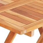 Set da Bistrot 3 pz con Cuscini Blu in Legno Massello di Teak