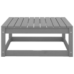 Set Divani da Giardino 3 pz Grigio in Legno Massello di Pino