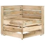 Set Divani da Giardino 6 pz in Legno di Pino Impregnato Verde