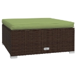 Set Divani da Giardino 5 pz con Cuscini in Polyrattan Marrone