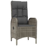 Set Divani da Giardino 3 pz con Cuscini in Polyrattan Grigio