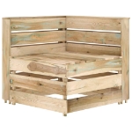 Set Divani da Giardino 7 pz in Legno di Pino Impregnato Verde