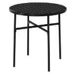 Set Mobili da Pranzo per Giardino 3 pz Polyrattan Nero