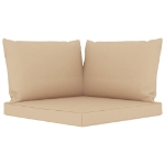 Set Divani da Giardino 9 pz con Cuscini Beige