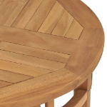 Set da Pranzo da Giardino 3 pz con Cuscini in Massello di Teak