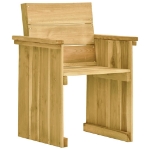 Set da Pranzo da Giardino e Cuscini 5 pz Legno Pino Impregnato