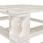 Set Salotto da Giardino 7 pz Pallet in Legno Bianco