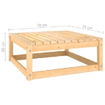 Poggiapiedi da Giardino 42x35x45 cm in Legno Massello di Pino