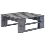 Set di Divani su Pallet 4pz e Cuscini in Pino Impregnato Grigio