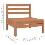 Set Divani da Giardino 11 pz in Legno Massello di Pino Miele