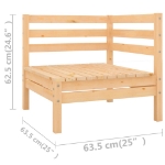 Set Divani da Giardino 12 pz in Legno Massello di Pino